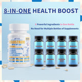 VYXION Bovine Colostrum 8 in 1 Capsules Supplement 1000mg - 40% IgG Bovine Colostrum - Gut, Bone, Exercise, Immune - 60 Capsules