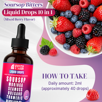 VYXION 10-in-1 Soursop Bitters Liquid Drops – Mixed Berry