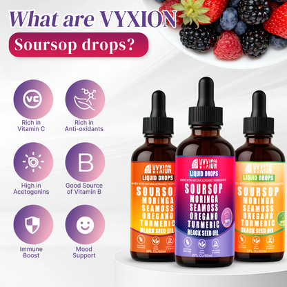 VYXION 10-in-1 Soursop Bitters Liquid Drops – Mixed Berry