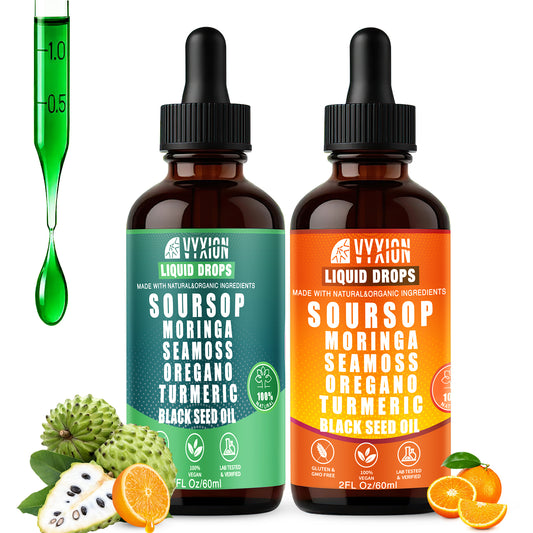 VYXION 10-in-1 Soursop Bitters Liquid Drops – Original & Orange