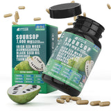VYXION 20-IN-1 Soursop Sea Moss Ashwagandha Black Seed Oil Moringa Turmeric Extract bundled Herbal Supplement, Organic Soursop, 60 Capsules