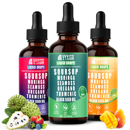 VYXION 10-in-1 Soursop Bitters Liquid Drops – Original, Mango & Mixed Berry