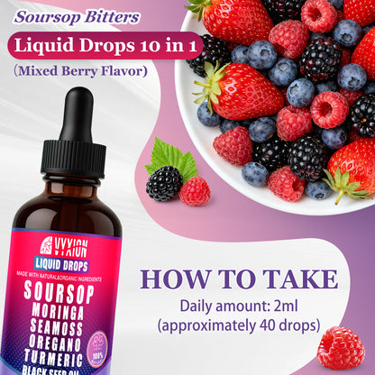 VYXION 10-in-1 Soursop Bitters Liquid Drops – Original, Mango & Mixed Berry