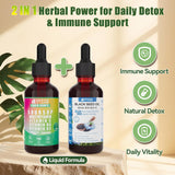Soursop Bitters & Black Seed Oil Liquid Bundle – Superfood Antioxidant Drops with Graviola, Black Seed Oil, Vitamins C, D3, B6 & K2 – Immune, Digestive & Heart Support – 2 Bottles, Herbal Supplement