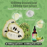 Soursop Bitters & Black Seed Oil Liquid Bundle – Superfood Antioxidant Drops with Graviola, Black Seed Oil, Vitamins C, D3, B6 & K2 – Immune, Digestive & Heart Support – 2 Bottles, Herbal Supplement