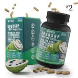 VYXION 20-IN-1 Soursop Sea Moss Ashwagandha Black Seed Oil Moringa Turmeric Extract bundled Herbal Supplement, Organic Soursop, 60 Capsules