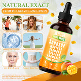 Soursop Bitters Liquid Drops 10 in 1 with Sea Moss, Moringa, Turmeric, Black Seed Oil, Oregano, Ashwagandha | Herbal Extracts for Overall Health-Enhancing | Vegan, Non-GMO | 2 Fl Oz(Mango flavor)