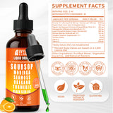 Soursop Bitters Liquid Drops 10 in 1 with Sea Moss, Ashwagandha | Original & Zesty Orange Flavor Combo | 2-Pack (2 Fl Oz Each) | Herbal Extracts for Overall Health | Vegan, Non-GMO, Gluten-Free