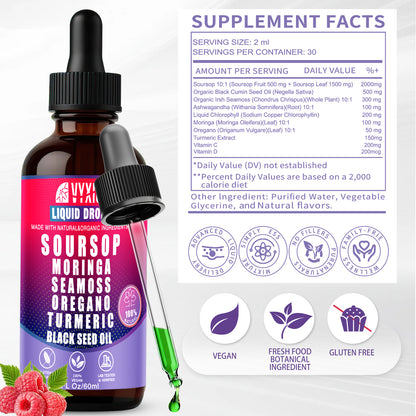 VYXION 10-in-1 Soursop Bitters Liquid Drops – Original, Mango & Mixed Berry