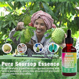 Soursop Bitters Liquid, Soursop Multivitamin Drops - 2000mg 10:1 Extract from Fruit & Leaf, Vitamin B6, C, D3, Graviola Liquid Drops | Vegan, Non-GMO | 2 Fl Oz