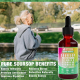 Soursop Bitters Liquid, Soursop Multivitamin Drops - 2000mg 10:1 Extract from Fruit & Leaf, Vitamin B6, C, D3, Graviola Liquid Drops | Vegan, Non-GMO | 2 Fl Oz