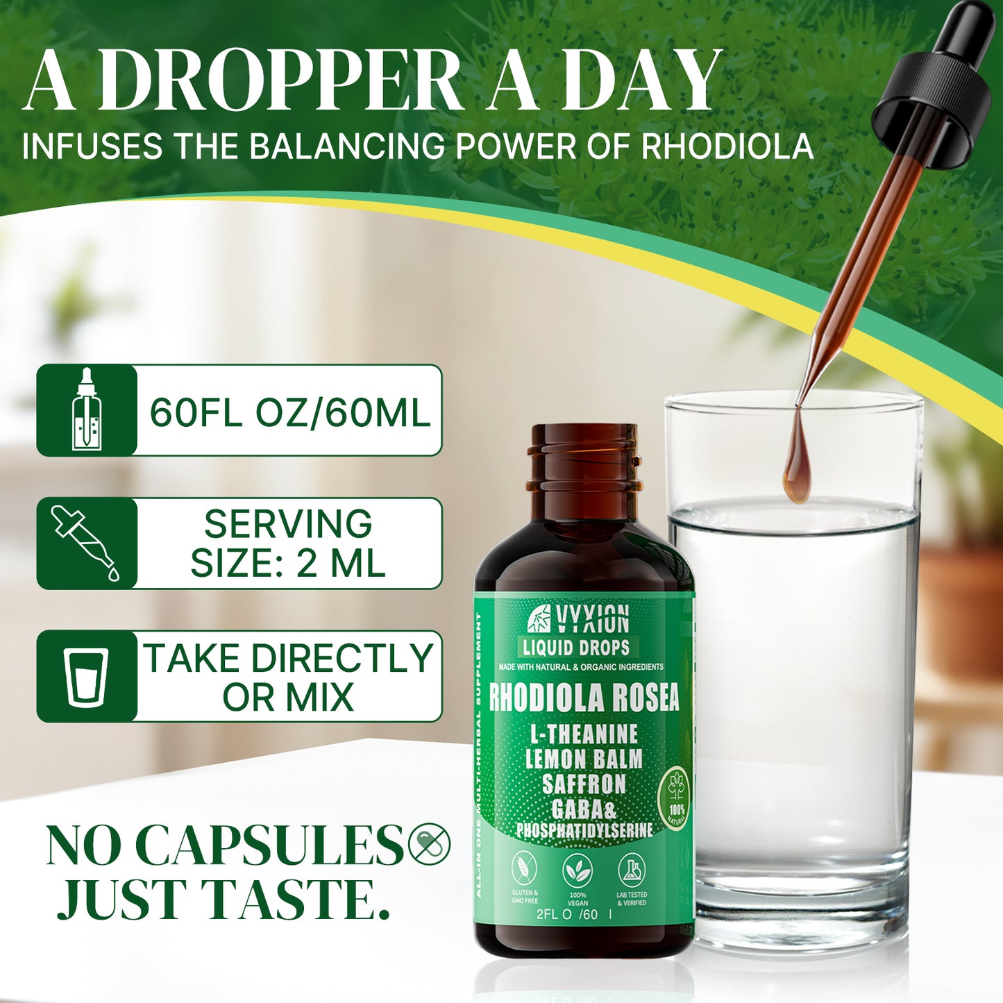 VYXION Rhodiola Rosea 10-in-1 Liquid Drops