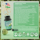 VYXION 20-IN-1 Soursop Sea Moss Ashwagandha Black Seed Oil Moringa Turmeric Extract bundled Herbal Supplement, Organic Soursop, 60 Capsules