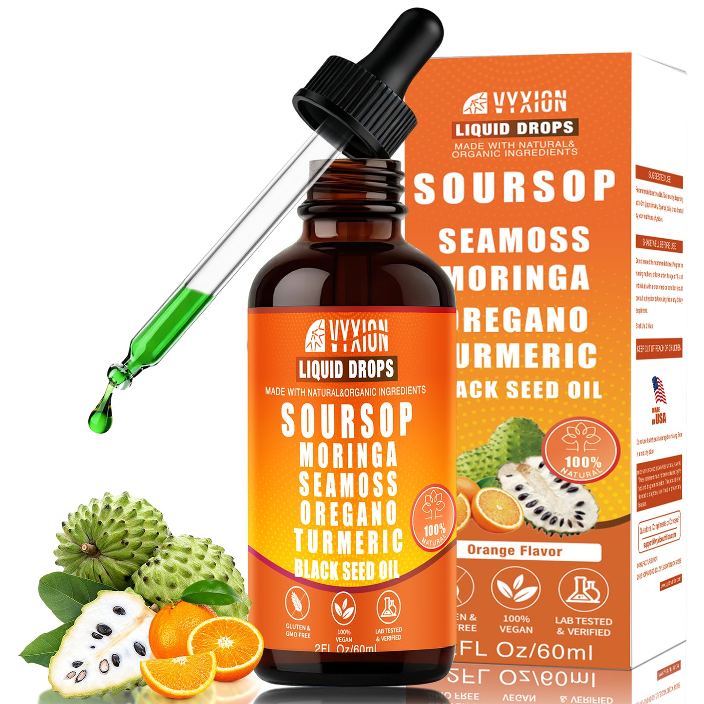 VYXION 10-in-1 Soursop Bitters Liquid Drops – Orange